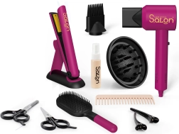 Set de maquillaje para niños con secador y plancha