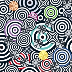 Puzzle cuadrado Curiosi Q Shake patrón V de 70 piezas