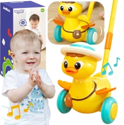 Woopie andador de botón con palo patito con luces y sonidos