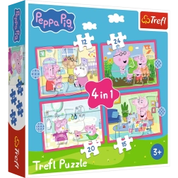 Puzzle 4 en 1 Peppa ama las aventuras