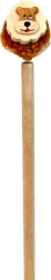 Lápiz de madera con leoncito – lápiz decorativo hecho a mano