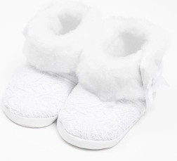 Botitas de invierno de encaje para bebé New Baby, blancas, 0-3 meses