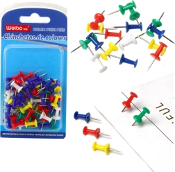 Chinchetas de oficina de colores para tablero de corcho 50 uds
