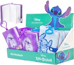 Mini cuaderno DISNEY Lilo & Stitch con superficie de felpa y colgante
