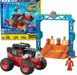 Set de construcción HOT WHEELS Mega Bone Shaker Crush Course – monster truck con rampa, 151 piezas