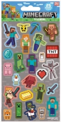 Pegatinas Minecraft grises 25 uds