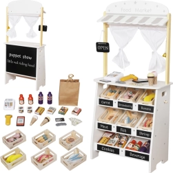 Tienda y teatrito infantil de madera 2 en 1