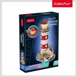 Puzzle 3D faro con iluminación LED CUBICFUN Night Edition