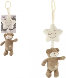 Osito de peluche con estrellita – móvil musical colgante para cuna y cochecito, 36 cm