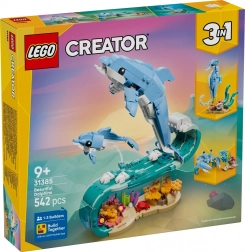 LEGO Creator 3 en 1 Animales marinos: magnífico delfín