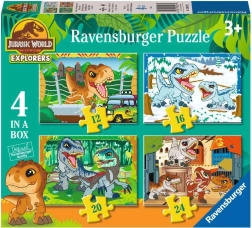 Puzzle Mundo Jurásico 4 en 1 para niños (12, 16, 20, 24 piezas) RAVENSBURGER