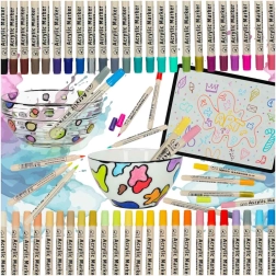 Marcadores acrílicos para textil, piedra y vidrio – set de 48 colores