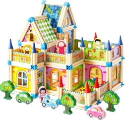 Juego de construcción de madera castillo de colores 2Kids Toys