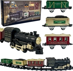 Woopie conjunto clásico de tren de vapor con vía XXL