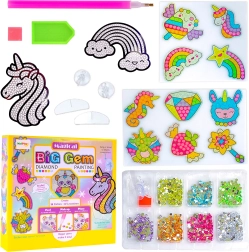 Kit de diamond painting con unicornio y arcoíris
