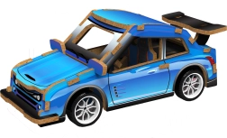 Puzzle 3D Coche de carreras de madera
