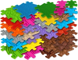 Woopie alfombra ortopédica sensomotora Royal Puzzle, 26 piezas + 4 pequeñas