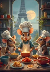 Puzzle Pequeños cocineros de París 1000 piezas BLUEBIRD