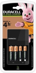Cargador Duracell Hi-Speed con 2 pilas AA y 2 pilas AAA