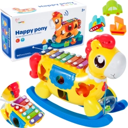 Caballito balancín con clasificador y platillos