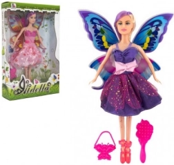 Muñeca hada con alas y accesorios