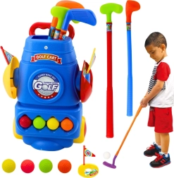Juego de golf infantil con carrito y accesorios