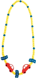 Collar de madera con cochecitos 23 cm (6 uds)