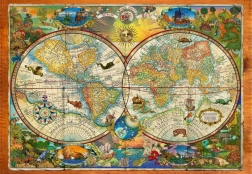 Puzle mapa de criaturas del mundo 1000 piezas