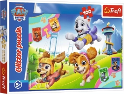 Puzzle de 100 piezas con purpurina PAW PATROL – perritos brillantes Trefl