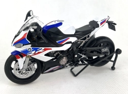 Motocicleta BMW S1000RR a escala 1:12 blanca