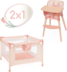 DeCuevas set de muebles para muñecas 2 en 1 Tulipe