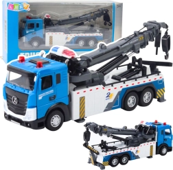 Camión grúa infantil con brazo extensible, luces y sonidos