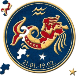 Puzzle redondo del zodíaco: Acuario 33 piezas
