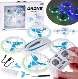 Mini dron LED con protección de hélices y acrobacias con control remoto