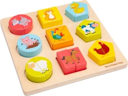 Rompecabezas de encaje de madera Formas y Animales