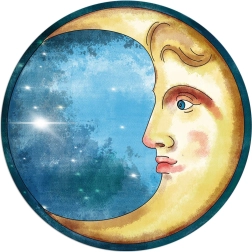 Puzzle redondo CURIOSI Picoli – Luna, 33 piezas
