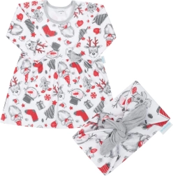 Vestido de algodón para bebé con diadema New Baby Christmas 62 (3–6 meses)