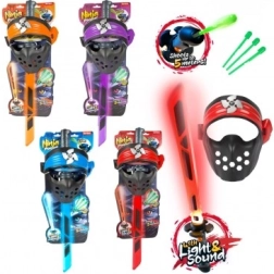 Set Ninja con espada, máscara y dardos con luz y sonido