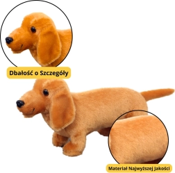 Peluche Perro Tejón Marrón Claro 25 cm