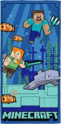 Toalla infantil de secado rápido Minecraft: aventura submarina