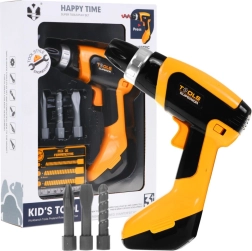 Taladro eléctrico para niños con sonidos realistas y broca giratoria para niños 3+