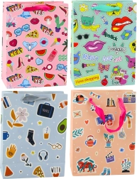 Bolsa de regalo con motivo de pegatinas