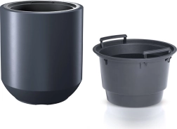 Maceta con inserto HEOS, antracita, diámetro 39 cm
