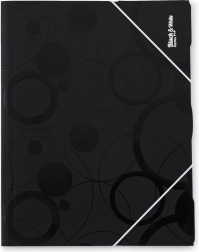 Carpeta con goma A4 black and white, negra