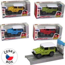 Coche Jeep metálico con retroceso