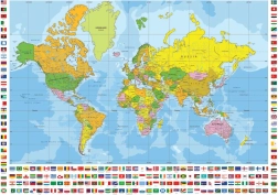 Puzzle Mapa política del mundo XL de 700 piezas