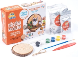 MODELO plastilina de madera – búhos, masa de modelar autosolidificante para crear