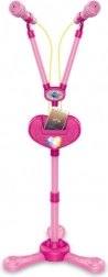 PLEJO Soporte con dos micrófonos rosa