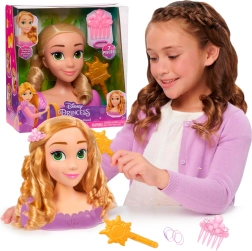 Cabeza para peinar PRINCESA DISNEY RAPUNZEL – set de estilismo con accesorios