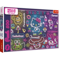 Rompecabezas 500 Neon HELLO KITTY Trefl